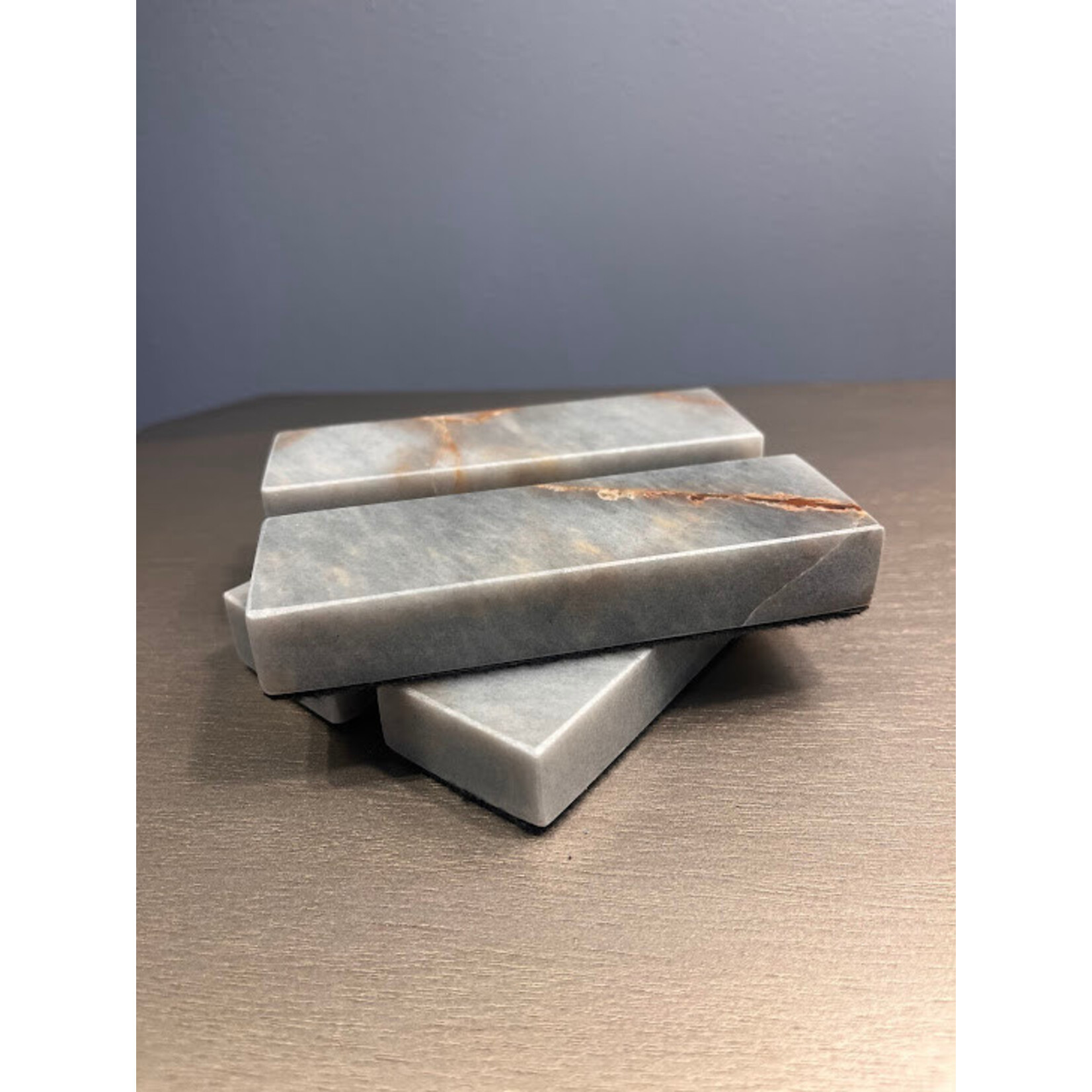 Stone International Marble Cutlery Holders Black Grey Set of 8