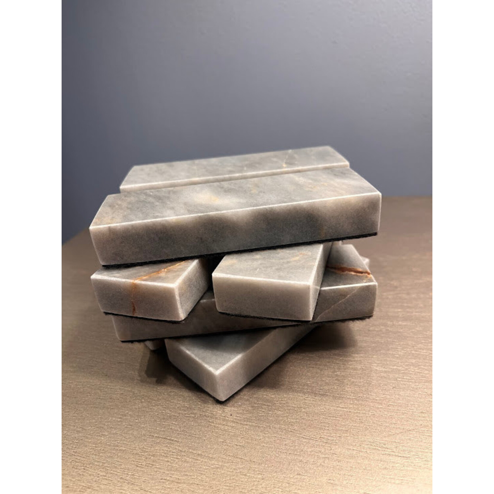 Stone International Marble Cutlery Holders Black Grey Set of 8