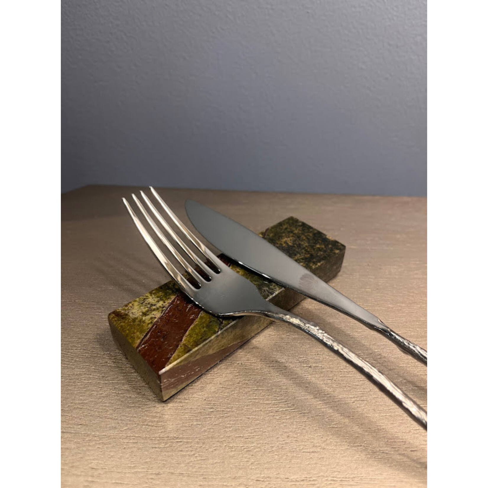 Stone International Marble Cutlery Holders Black Forest Green Set of 8