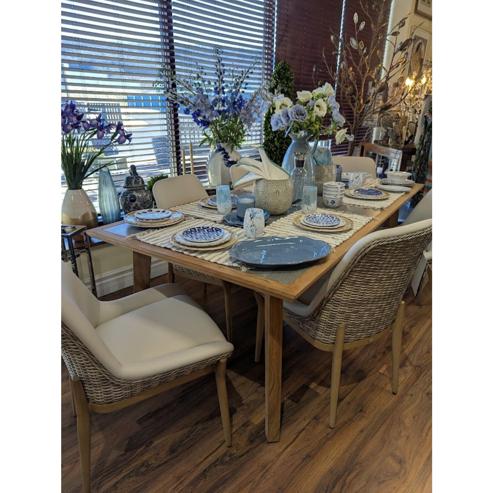 Summer Classics Madeira Natural Teak & Gray Outdoor Dining Table