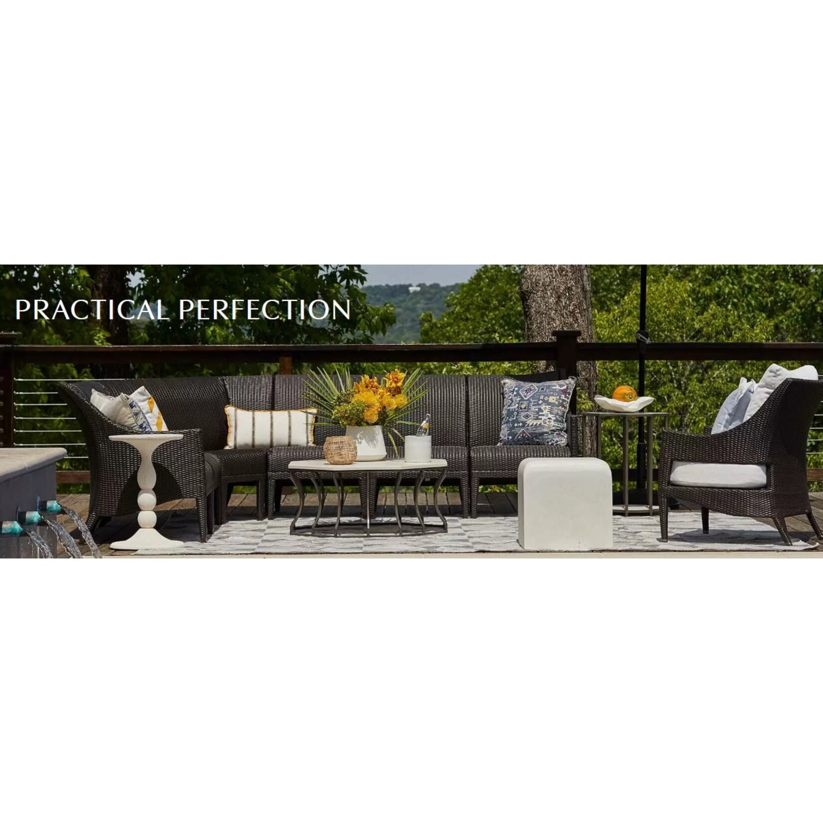 Summer Classics Athena Black Walnut Outdoor Sectional Corner Chair