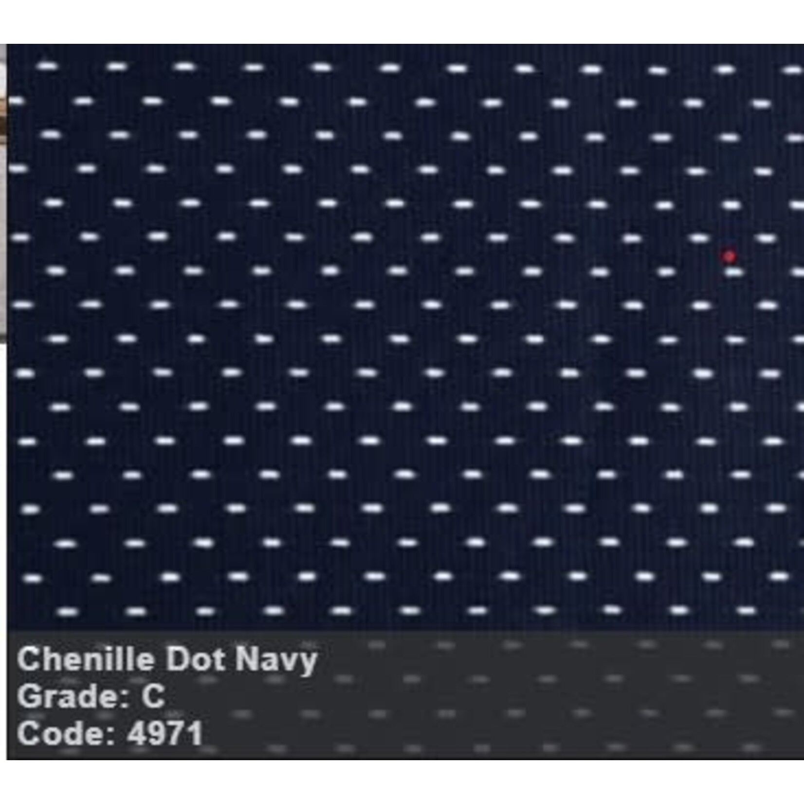 Summer Classics Avondale Oyster Teak Lounge Chair with Chenille Dot Navy Cushion