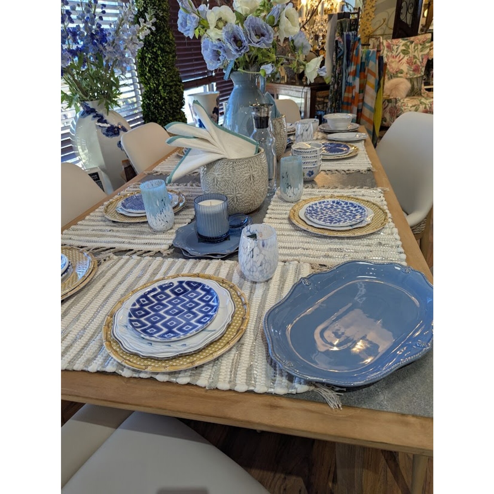 Juliska Natural Bamboo Caning Melamine Dinner Plate