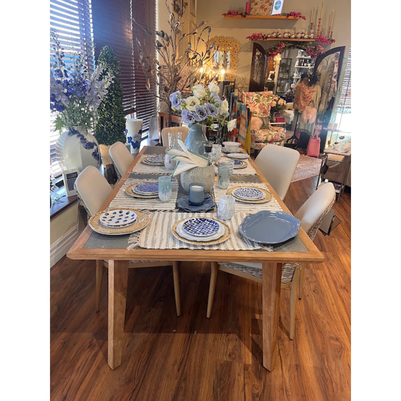Summer Classics Madeira Natural Teak & Gray Outdoor Dining Table