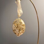 Peter Priess White & Gold Cut Out Egg