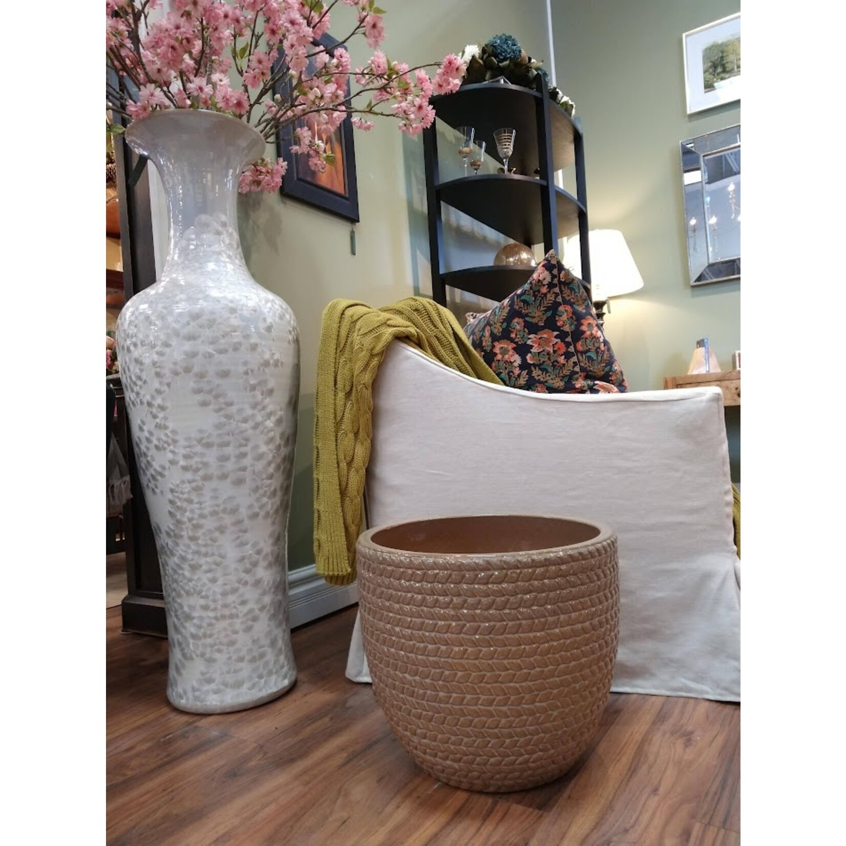 Campania Sisal Weave Handmade Ceramic Clay Planter