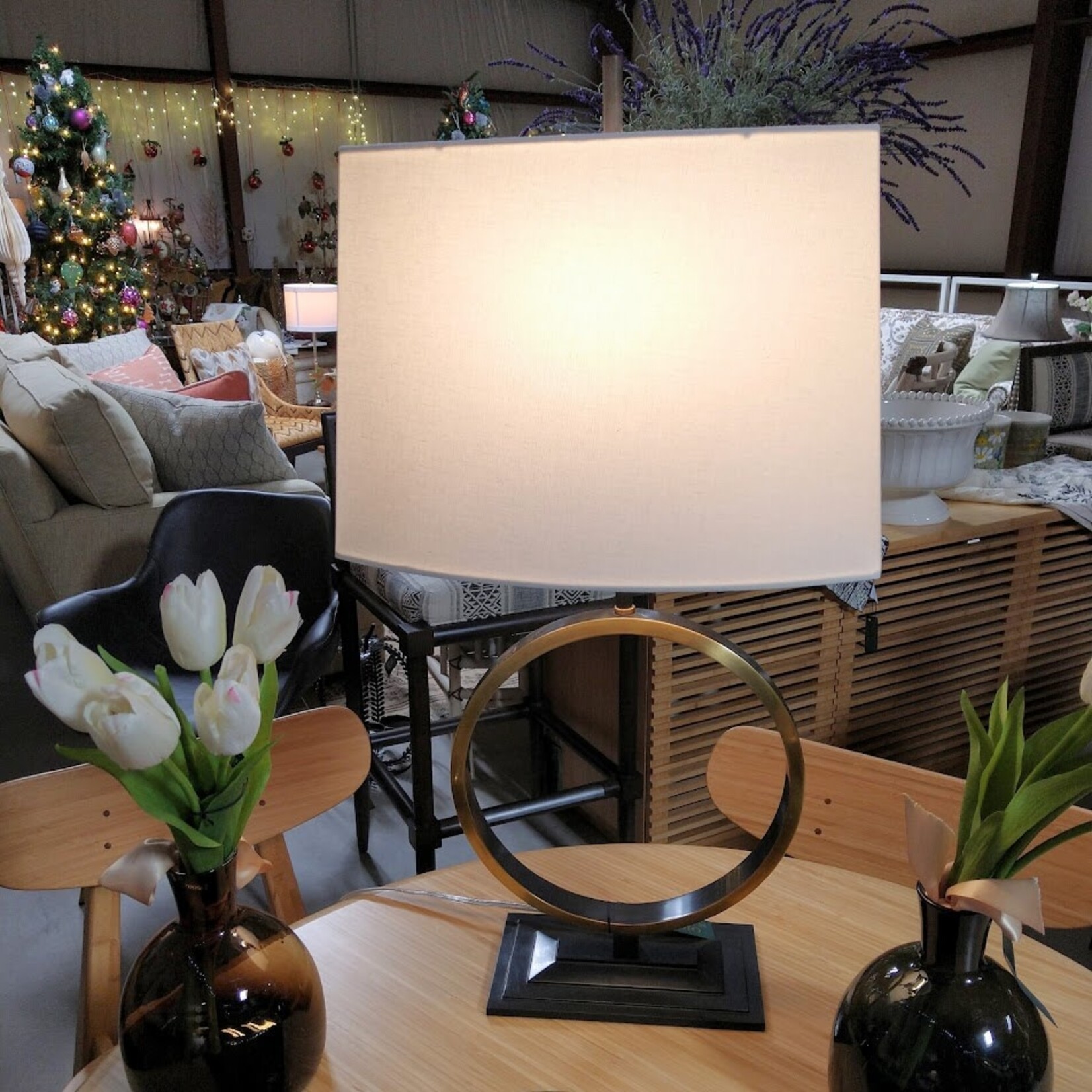 Visual Comfort Simone HandRubbed Antique Brass Lamp