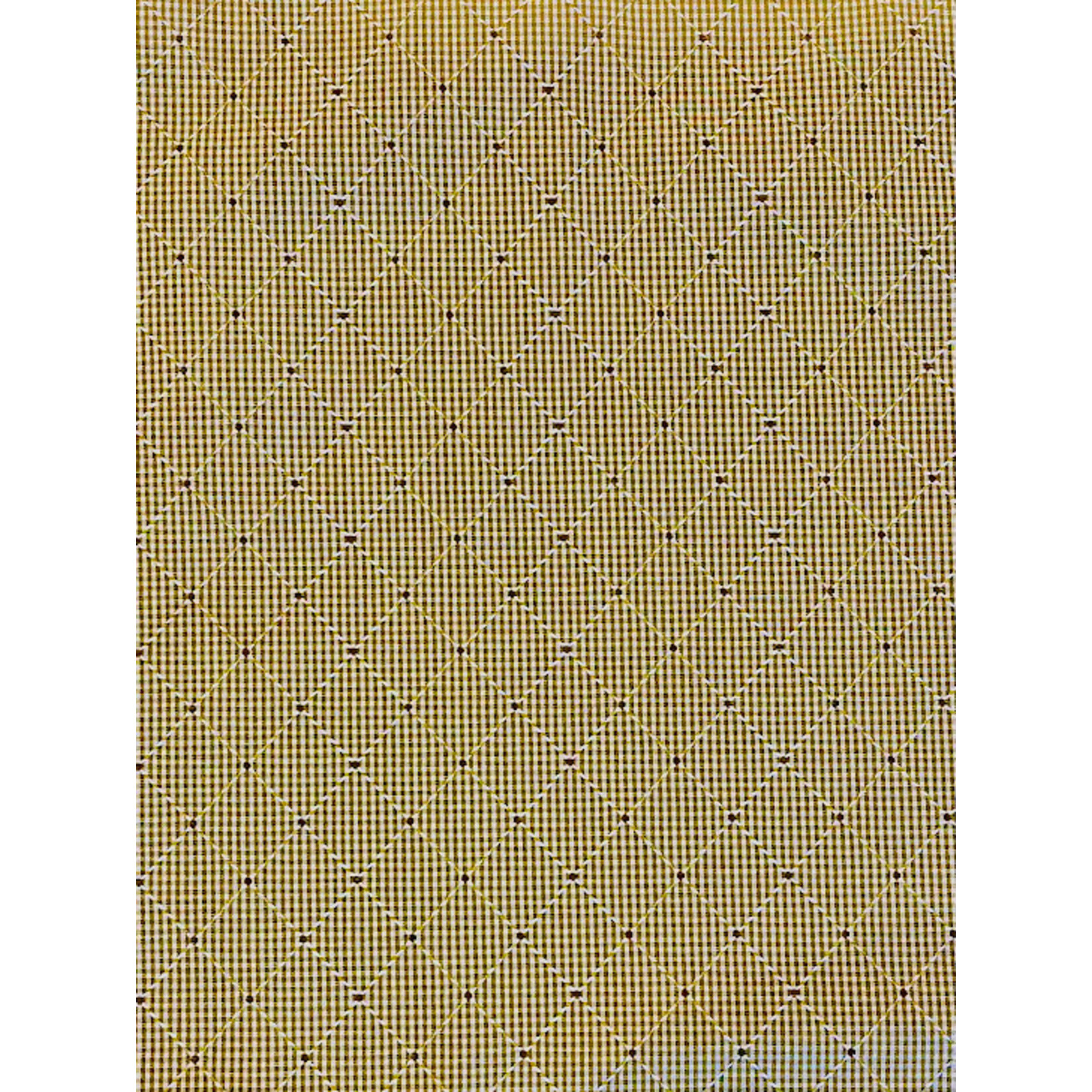Karen Lee Ballard Retreat Citron Check Ribbon Napkin