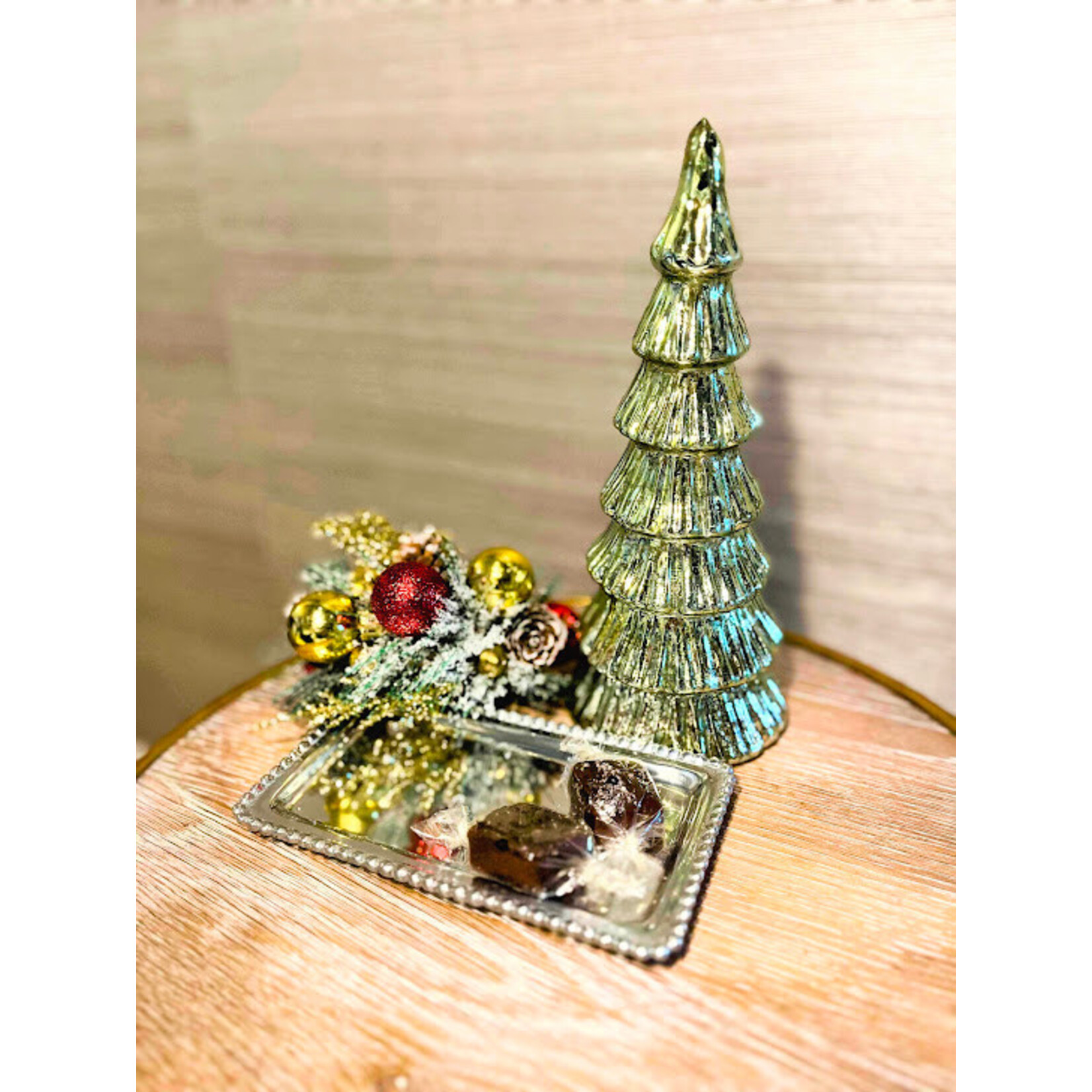 Zodax Linden LED Glass Tree Light Green