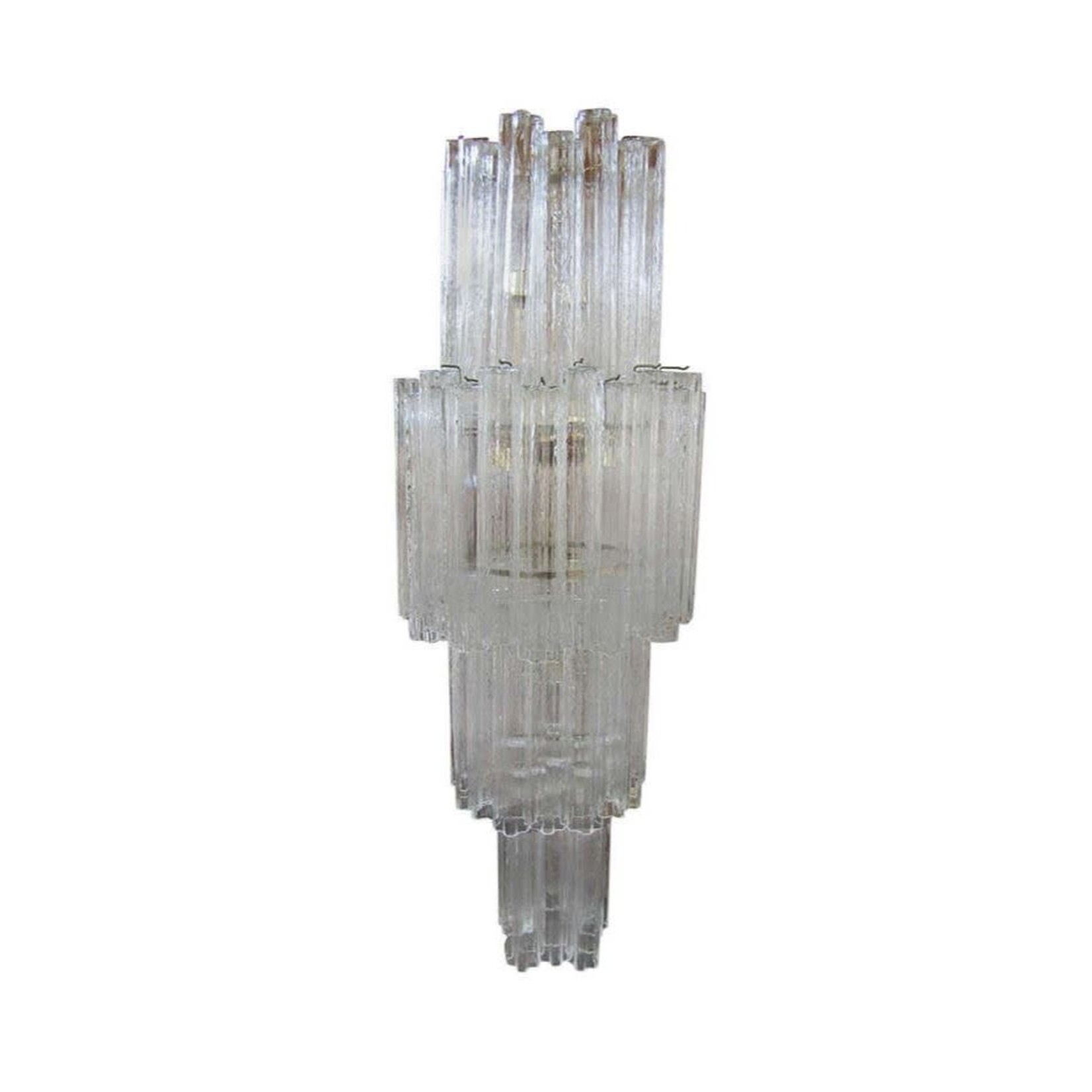Camer Monumental Camer Venini Glass Tronchi Tube Chandelier