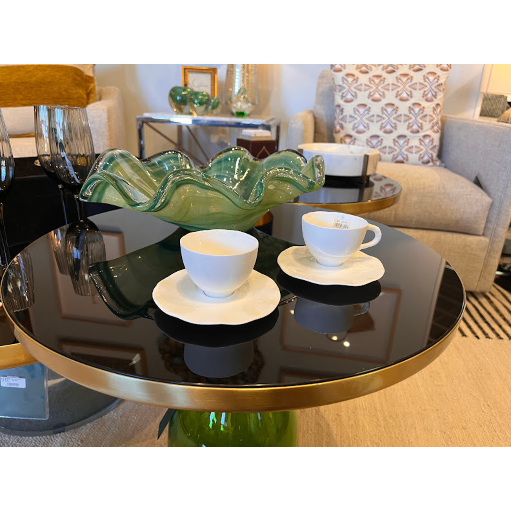Bidk Home Cup with Saucer L White Perfect Imperfection