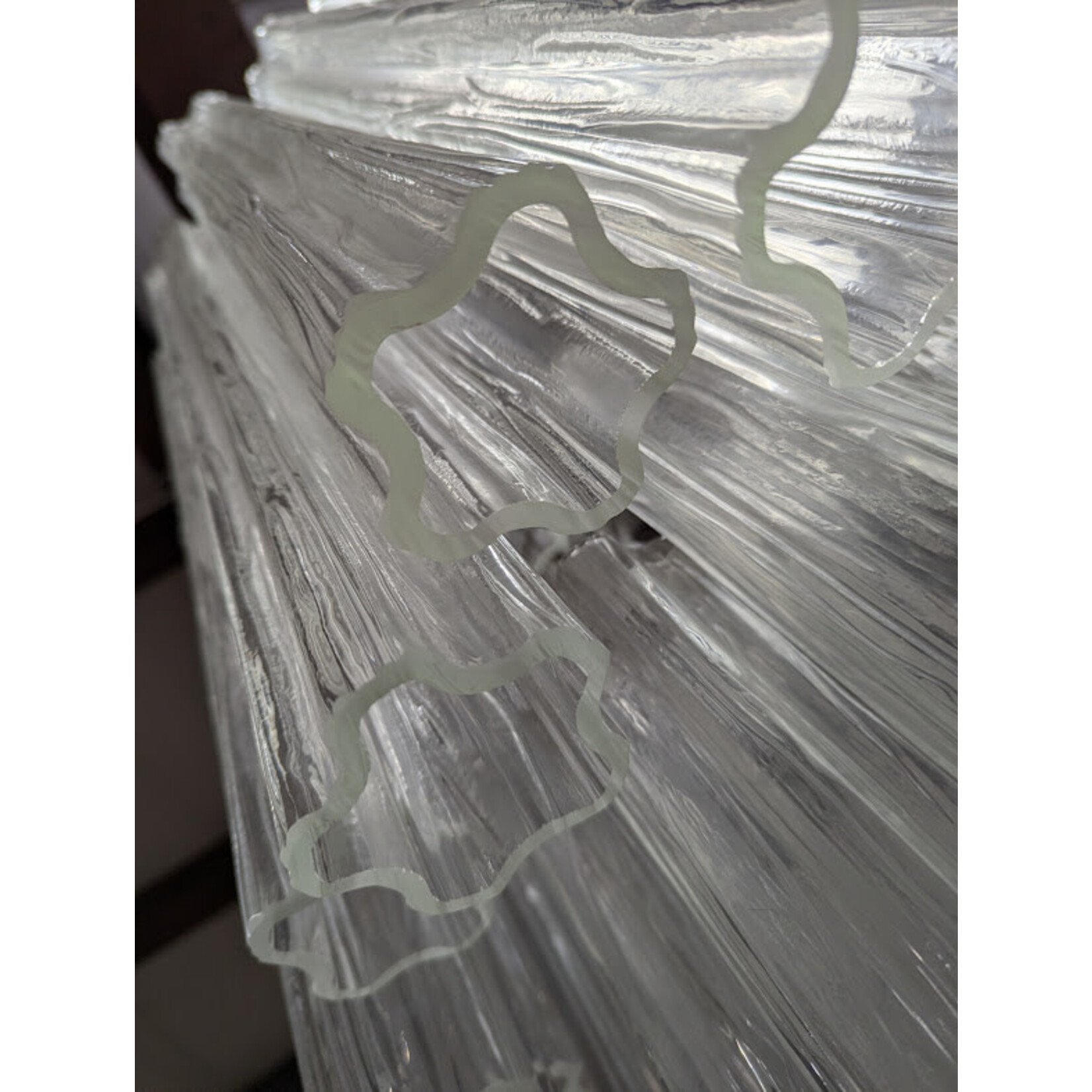 Camer Monumental Camer Venini Glass Tronchi Tube Chandelier