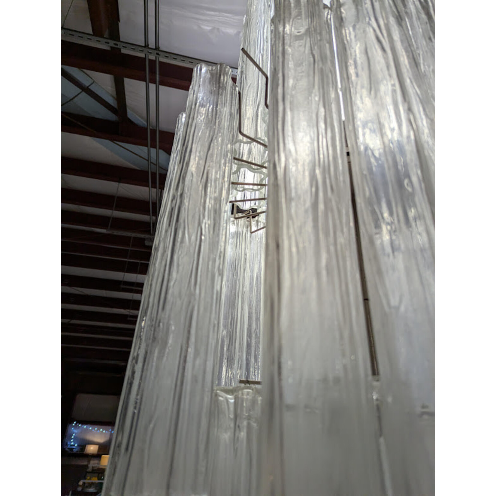 Camer Monumental Camer Venini Glass Tronchi Tube Chandelier