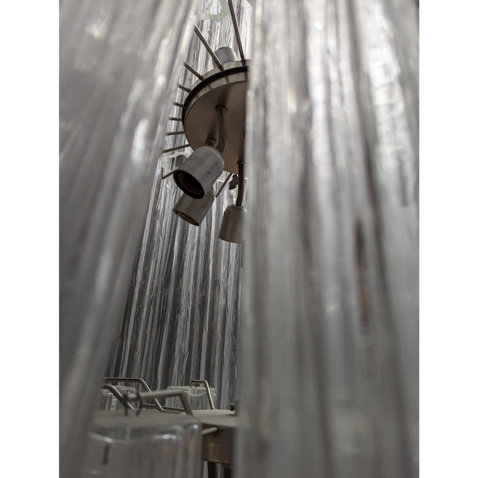 Camer Monumental Camer Venini Glass Tronchi Tube Chandelier