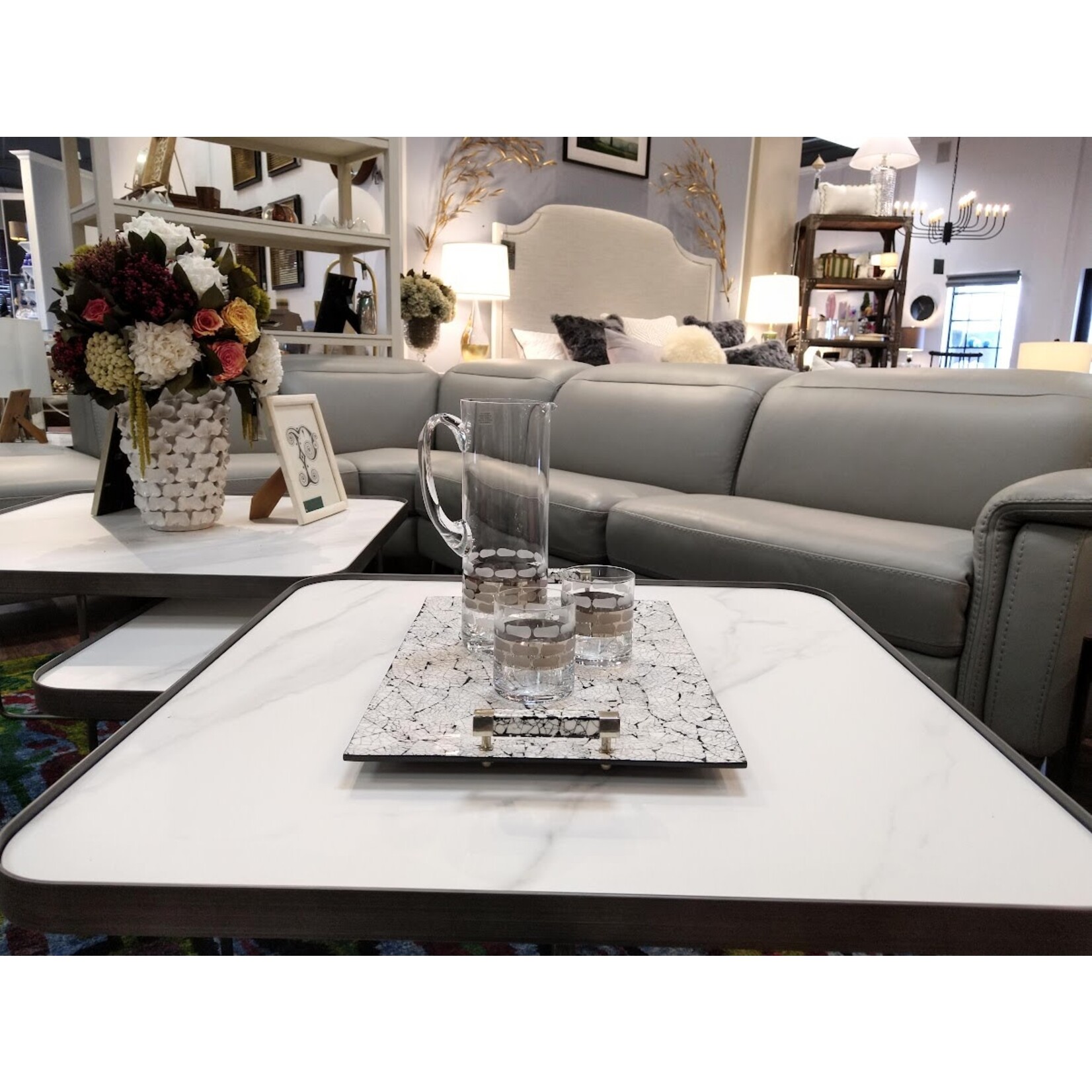 LaDorada Ostrich Eggshell Tray