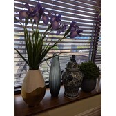 Zodax Mayfair Cut Glass Vase Gray Tall - Designer's Studio