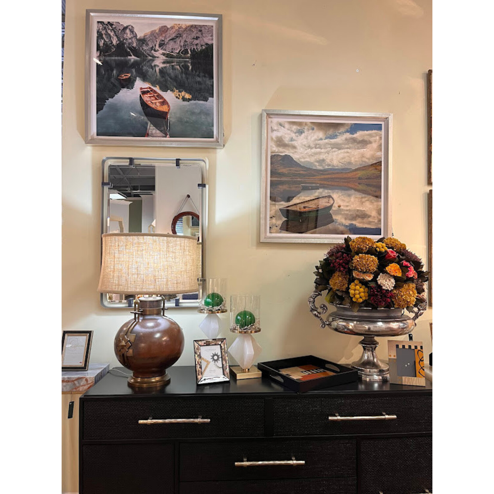 Trowbridge Gallery Mountain Lake Mooring II Framed Artwork