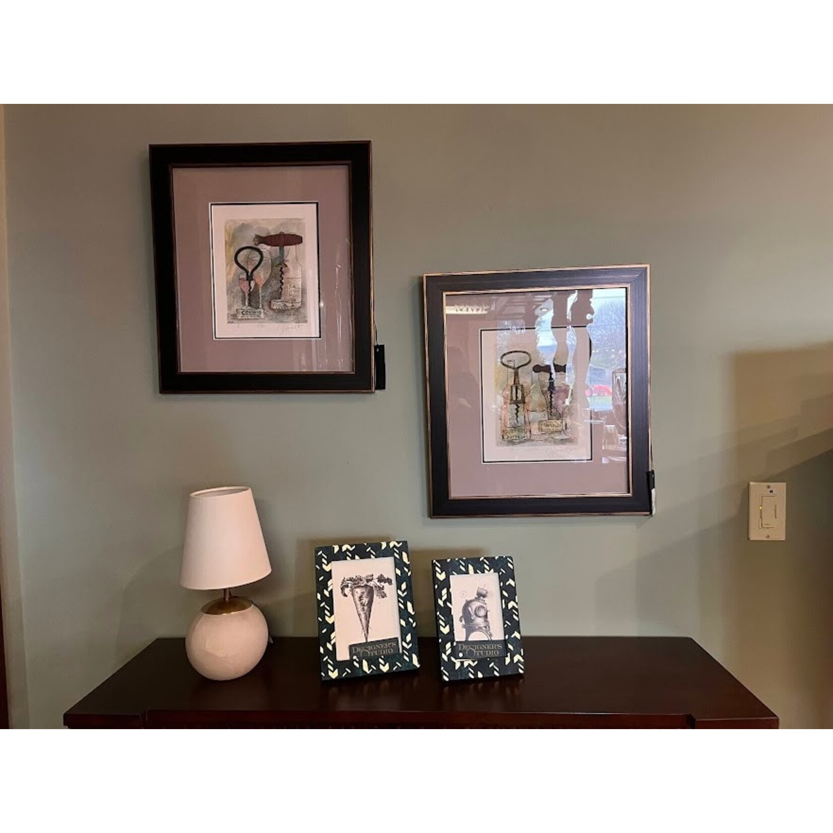 The Leonard Collection Corkscrew & Wine Bottles Framed Artwork