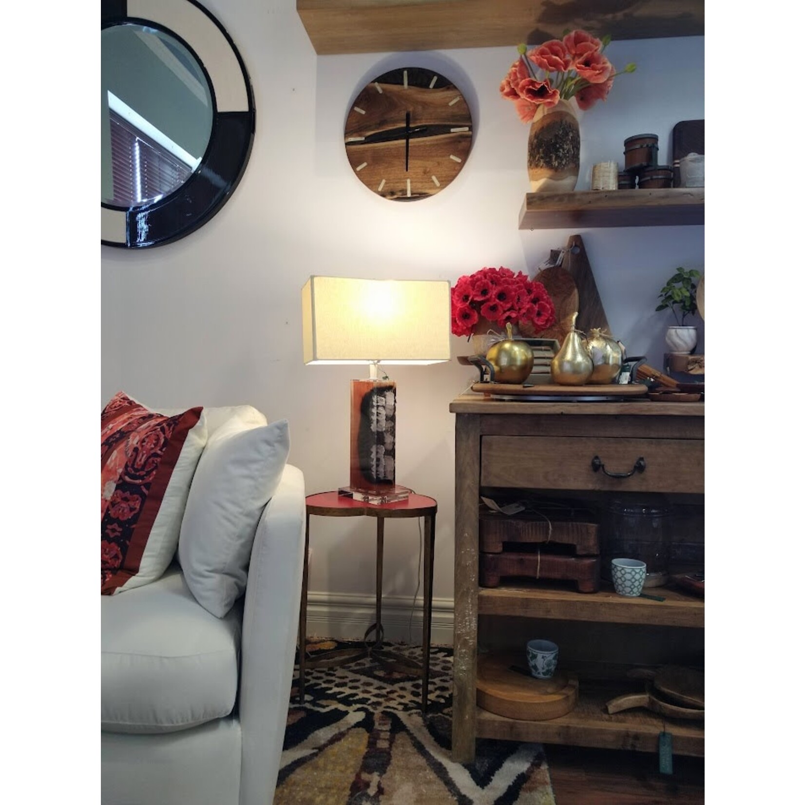 CTH Sherrill Cloverleaf Spot Table Red