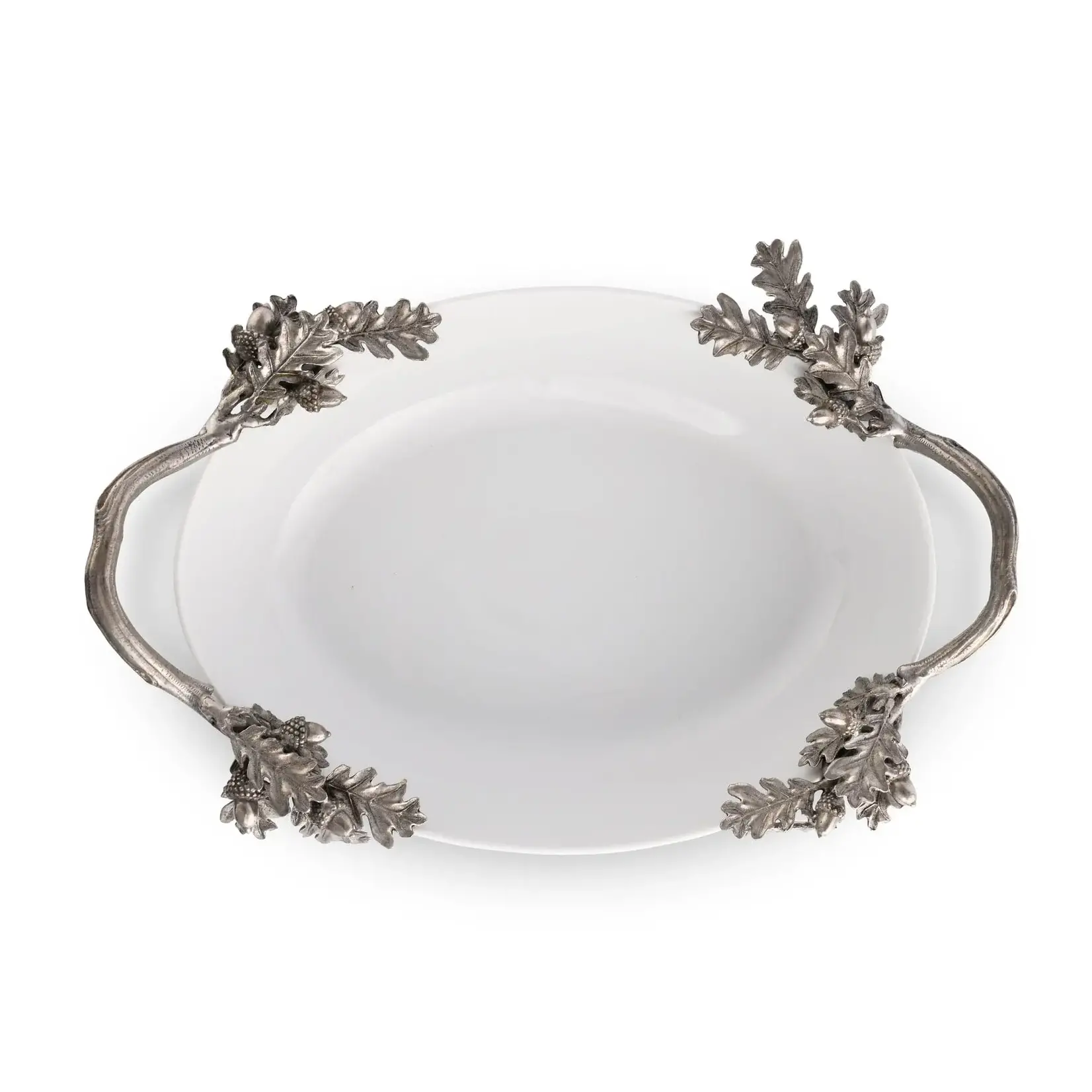 Vagabond House Acorn Oak & Leaf Stoneware Serving Dish