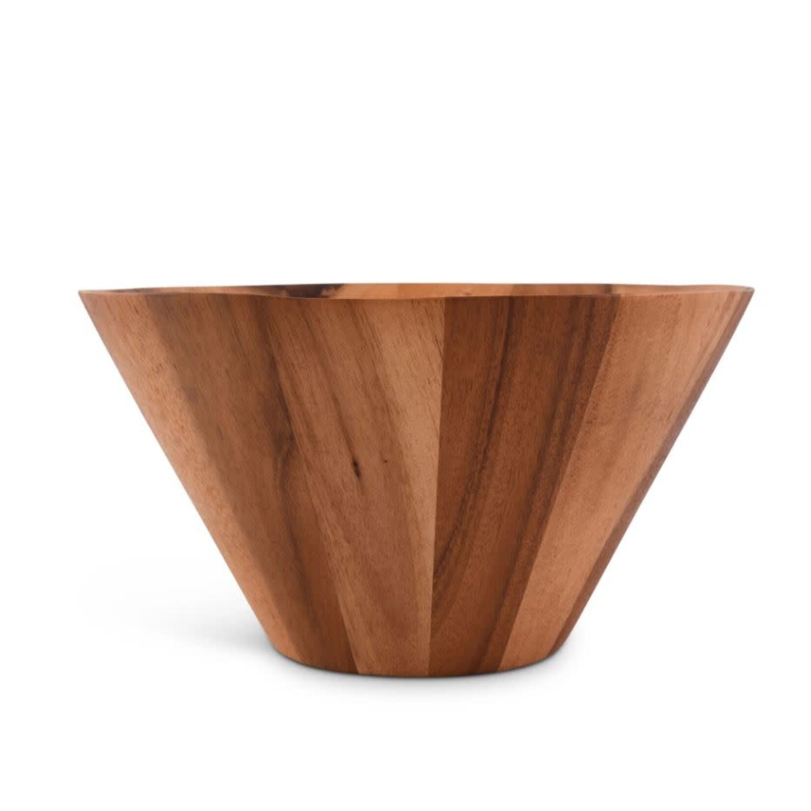 Vagabond House Angled Side Wooden Acacia Salad Bowl Large