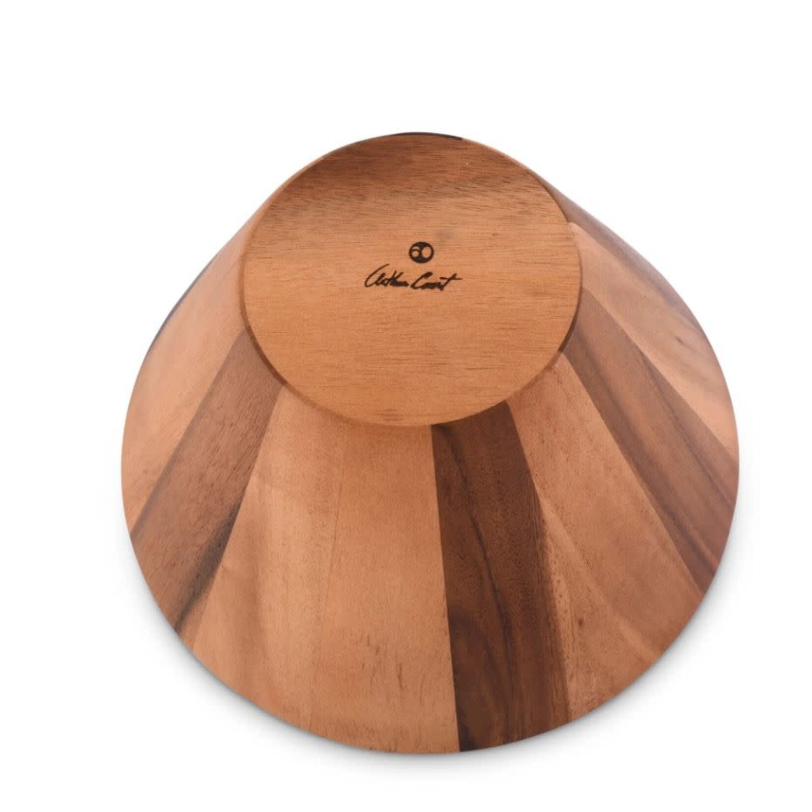 Vagabond House Angled Side Wooden Acacia Salad Bowl Large