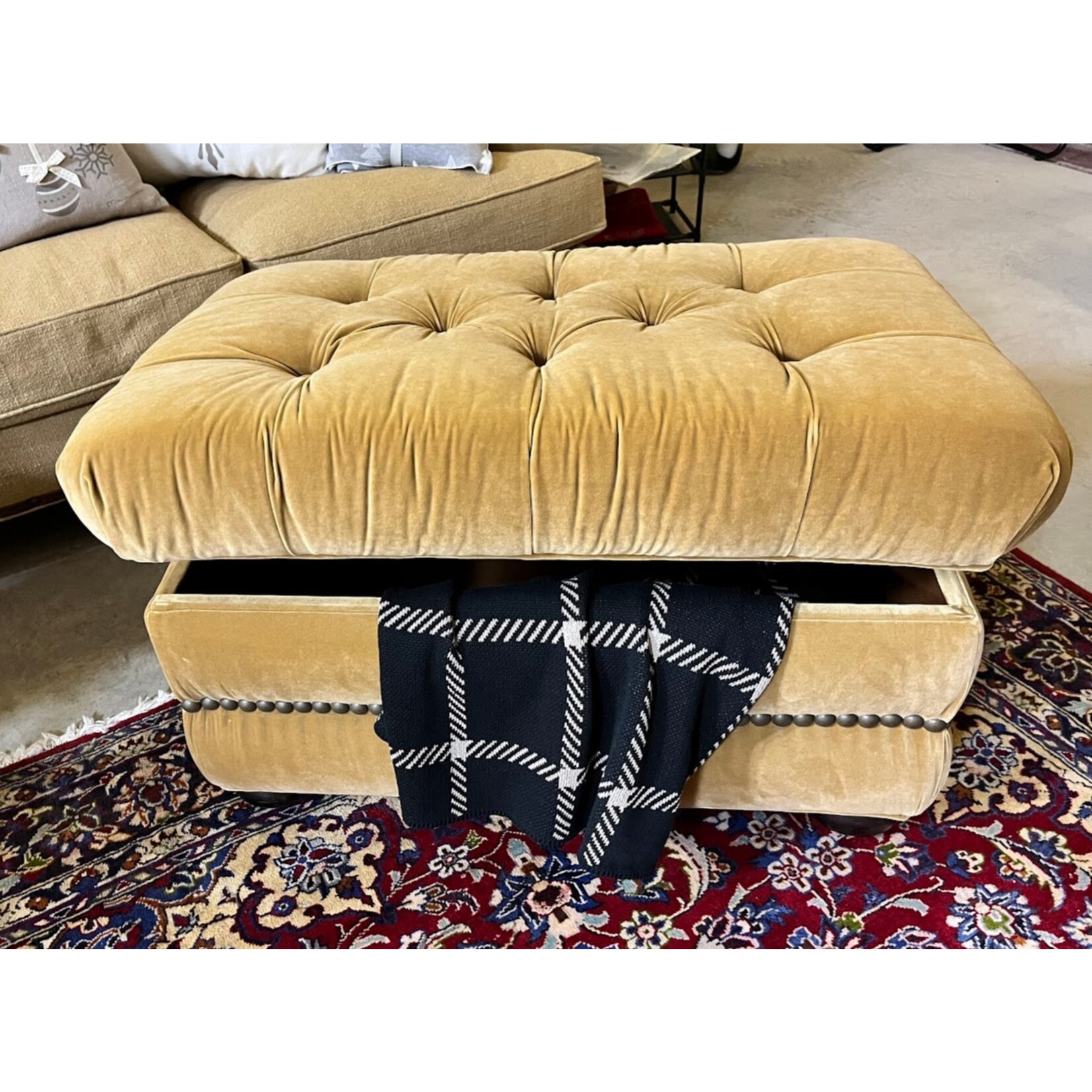 Cox Storage Bench  Gold