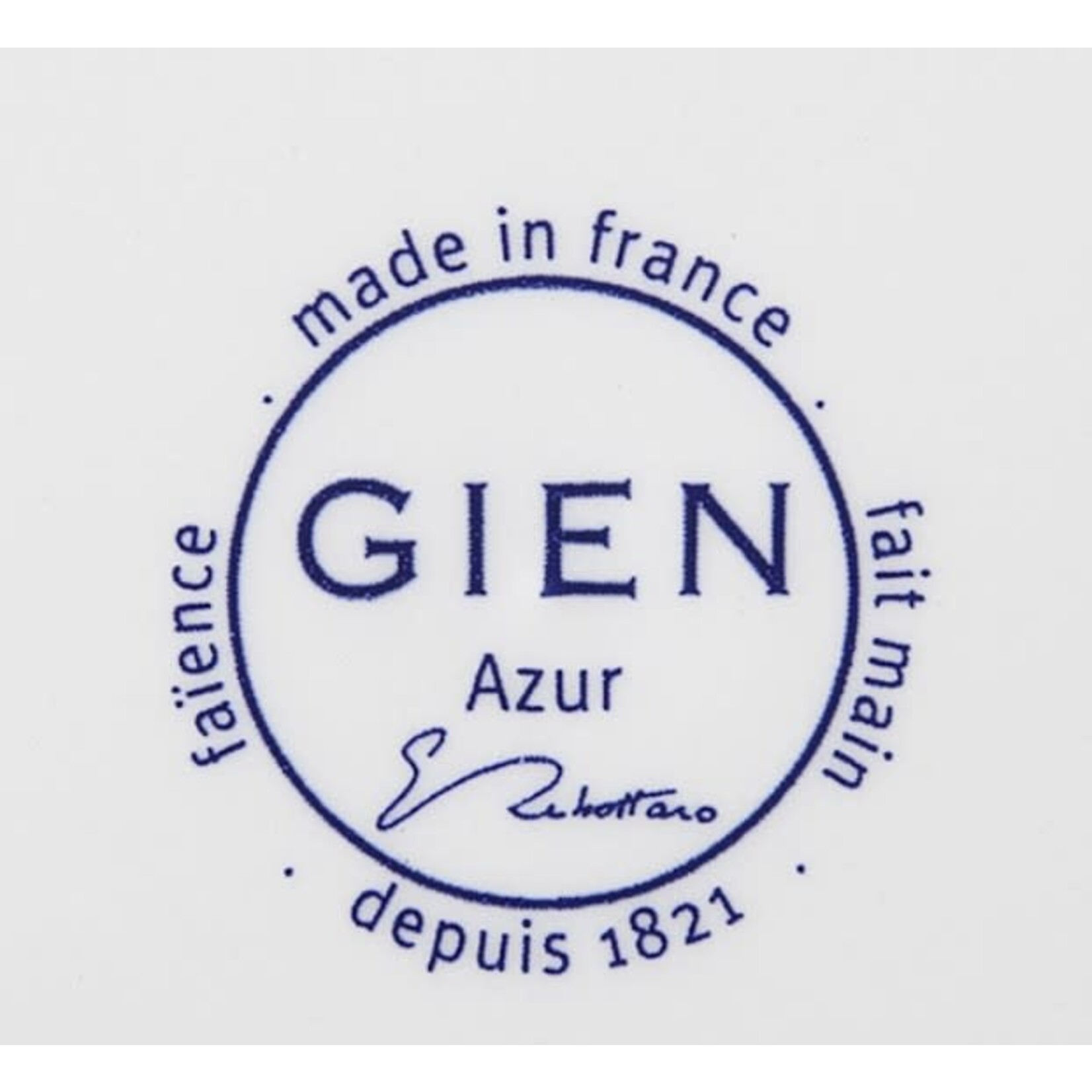 Gien Azur Floral Canape Dessert Plate