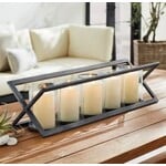 Napa Home and Garden Baxton Aged Zinc 5 Pillar Candleholder