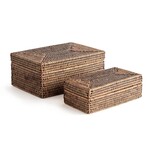 Napa Home and Garden Burma Rattan Rectangular Lidded Boxes Set of 2