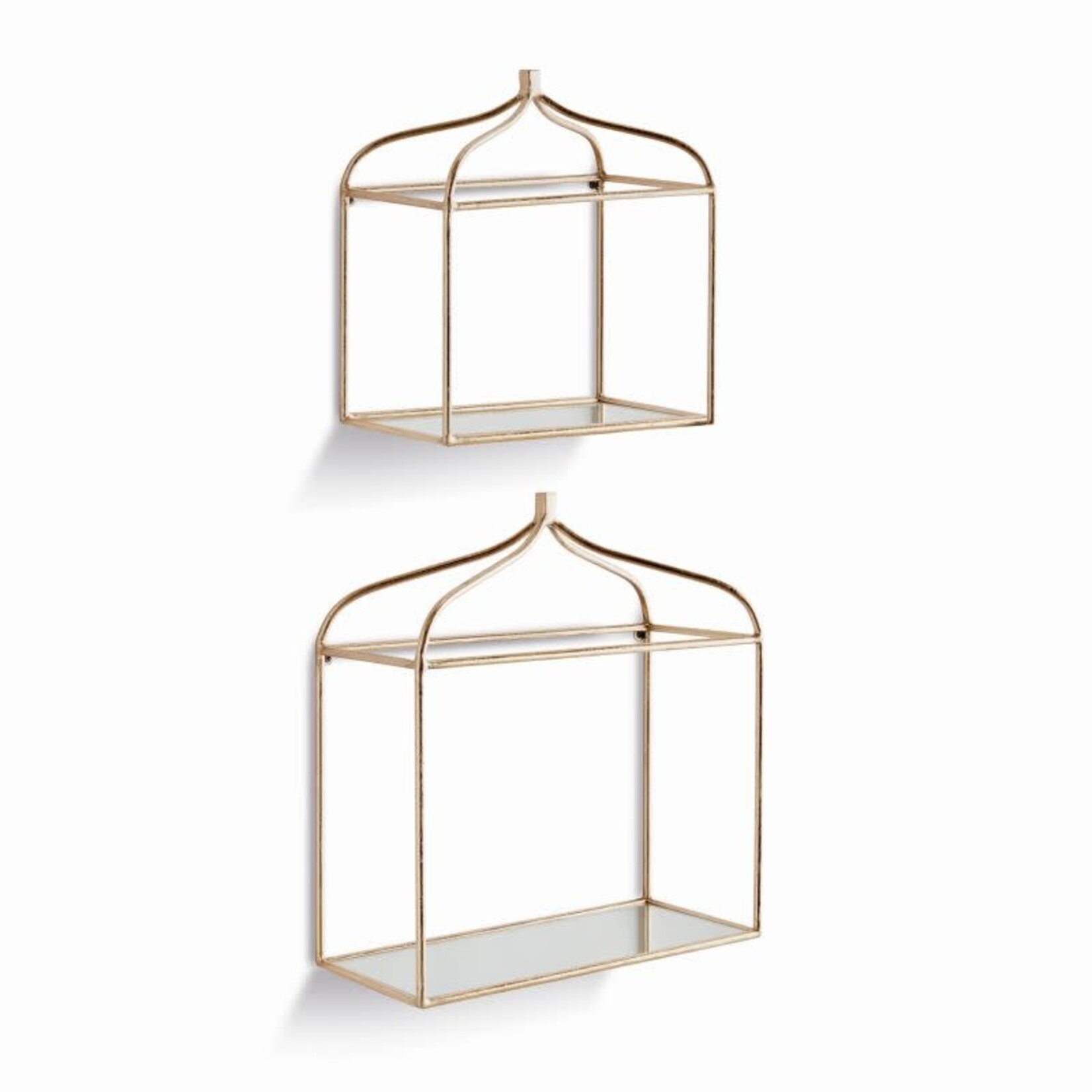 Napa Home and Garden Abbey Mirrored Wall Shelves Set of 2