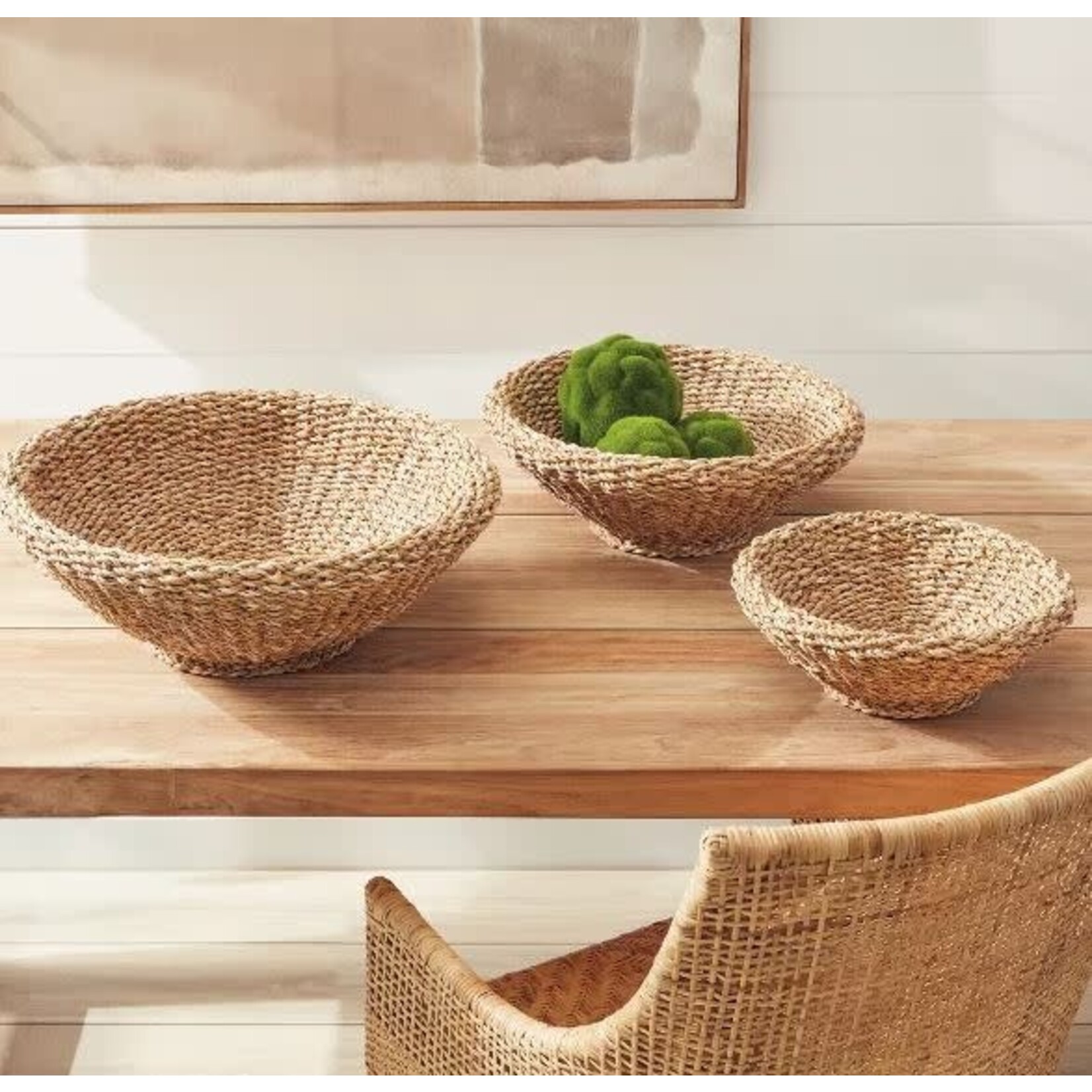 Napa Home and Garden Seagrass Shallow Tapered Basket