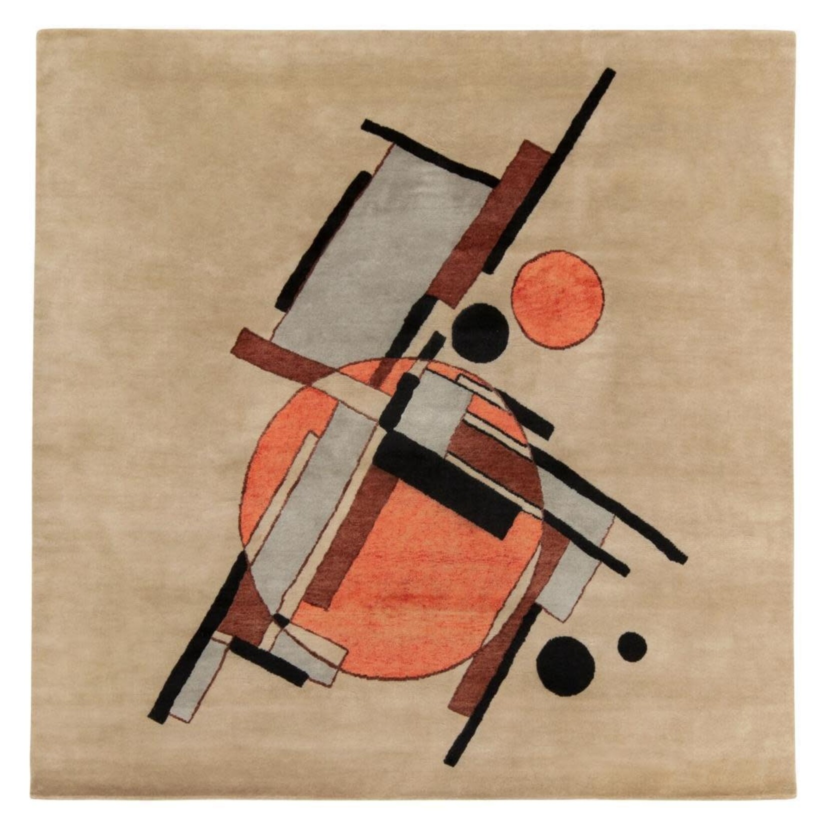 Rug & Kilim Suprematist Deco Square Rug 7'3"x7'4"