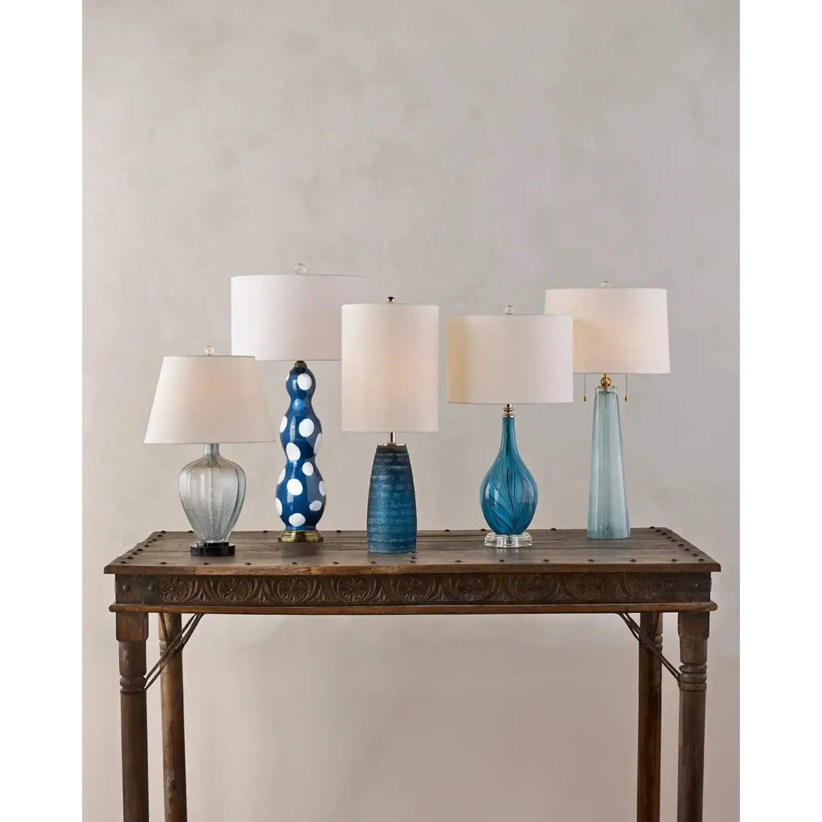 Currey & Company Looke Blue Table Lamp
