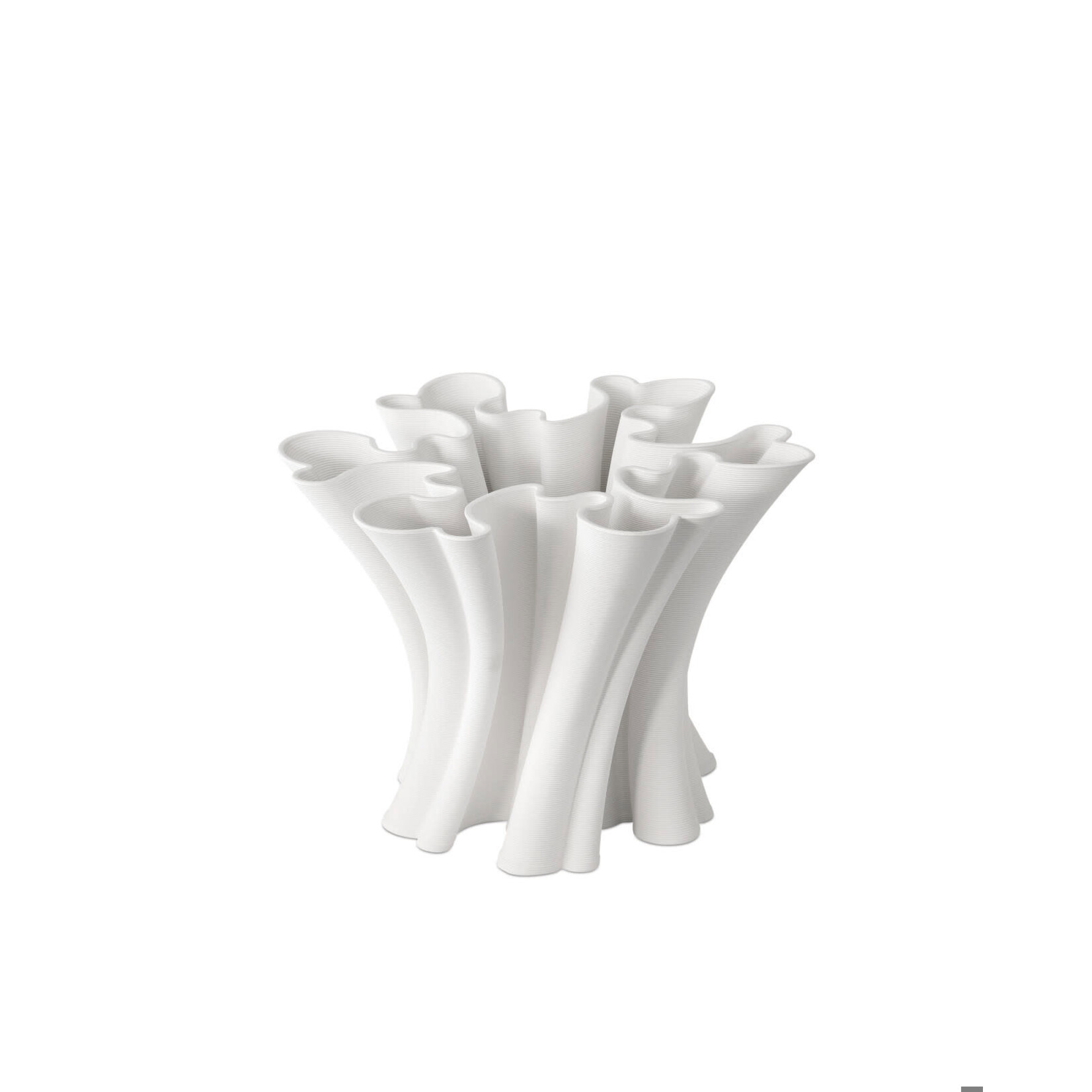 Currey & Company Godet Twist White Vase