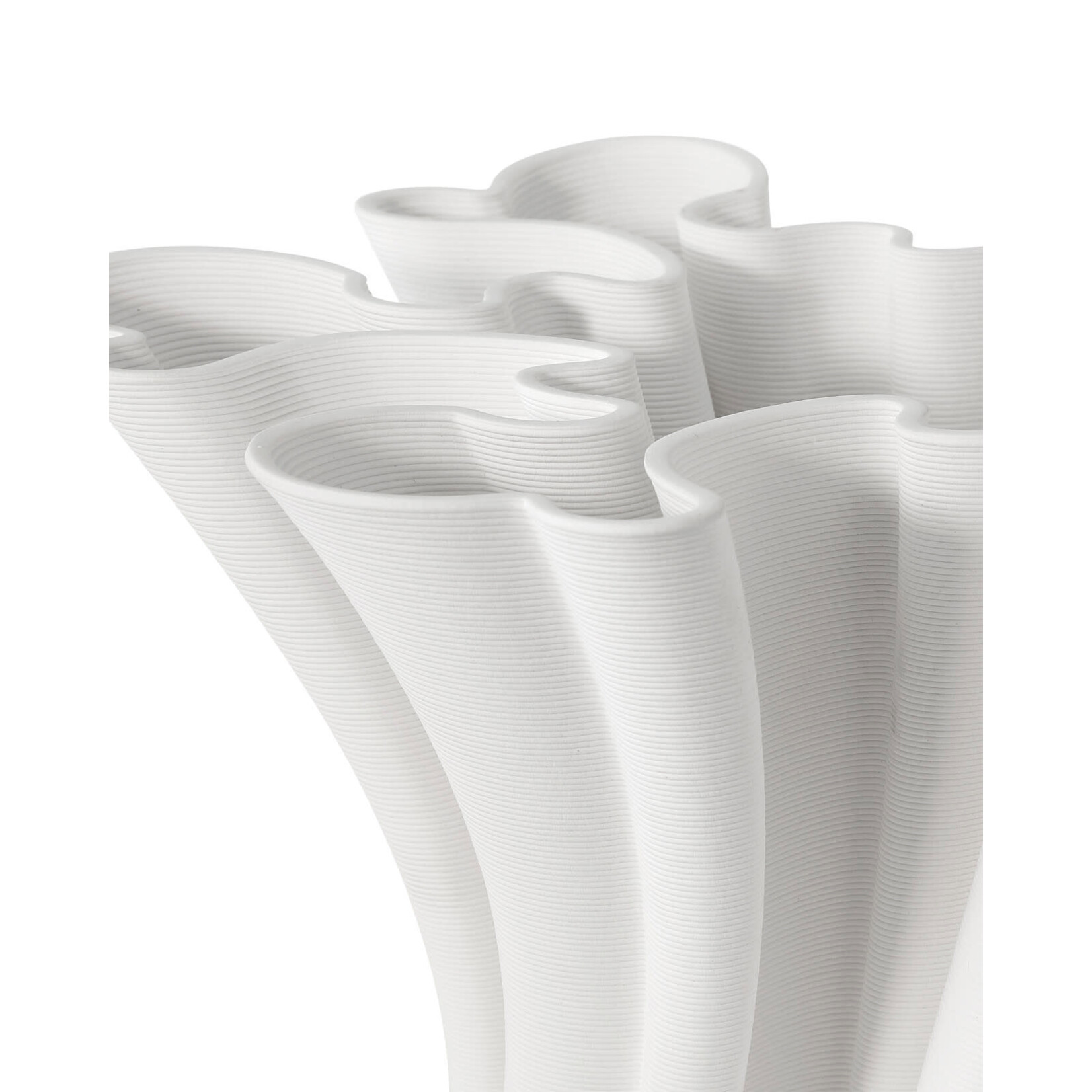 Currey & Company Godet Twist White Vase