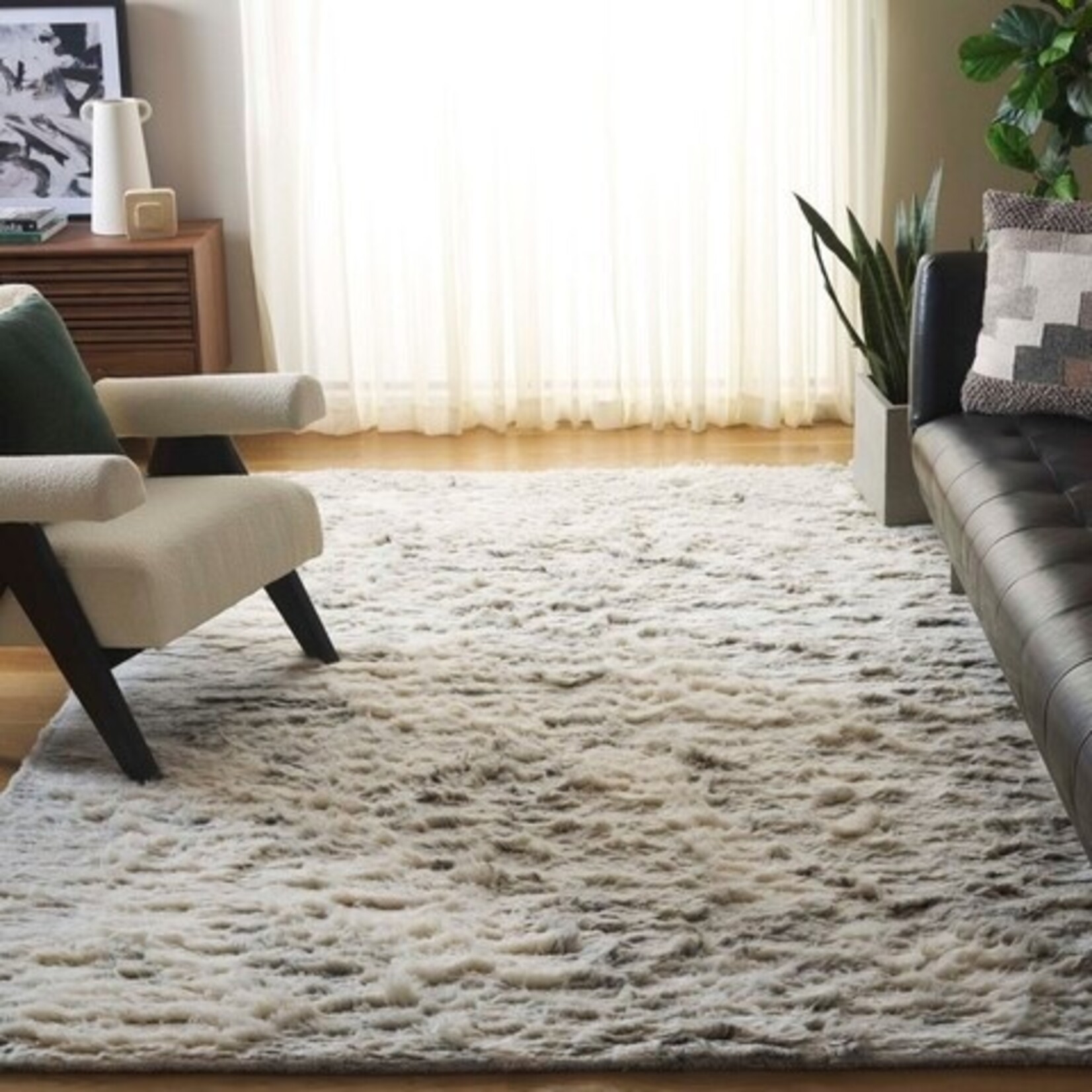 Safavien Tribeca Collection Rug 6'x9' Gray Ivory