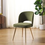Safavien Aspyn Dining Chair Olive Brushed Gold