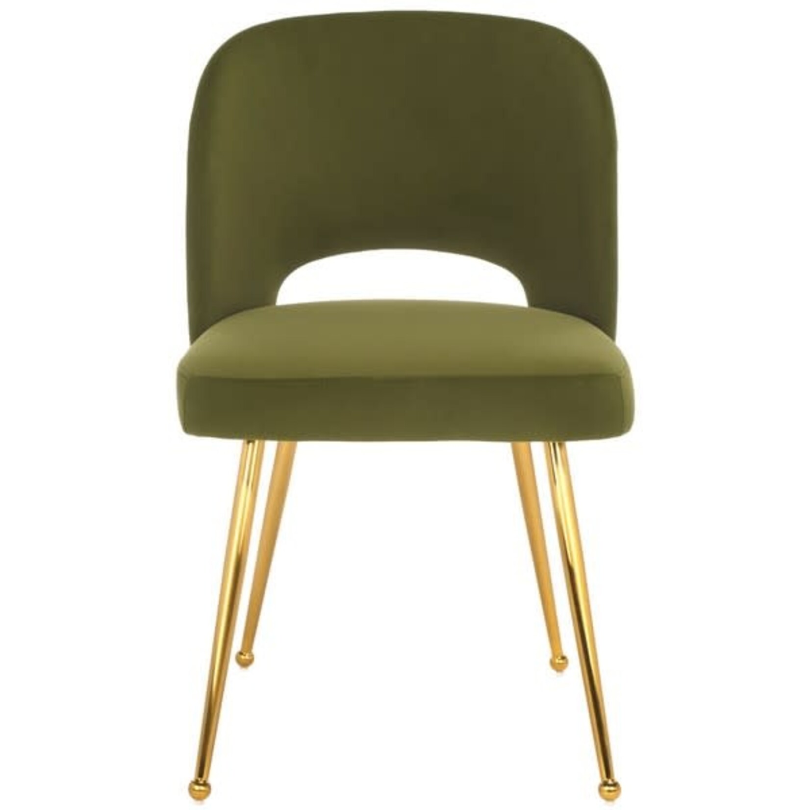 Safavien Aspyn Dining Chair Olive Brushed Gold