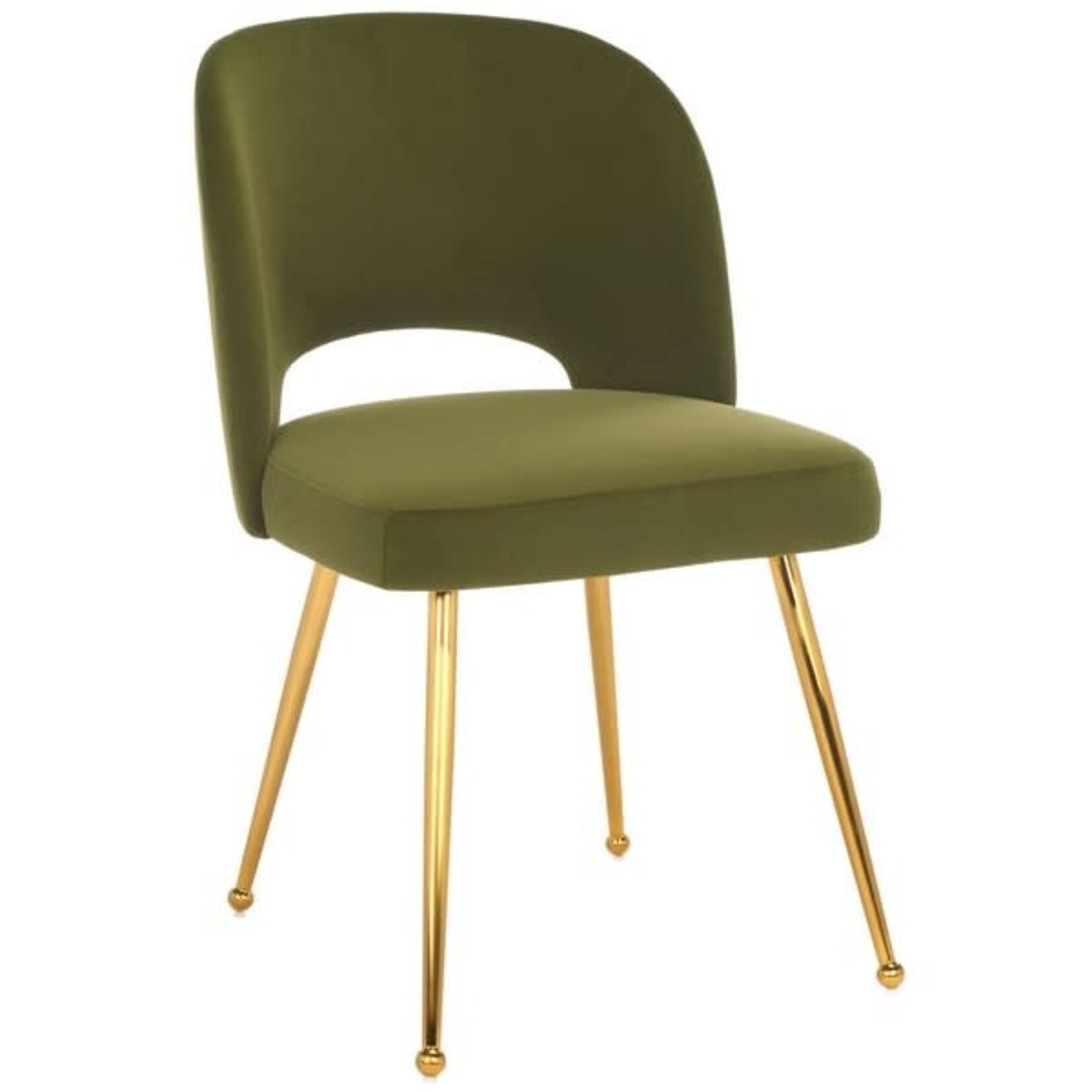 Safavien Aspyn Dining Chair Olive Brushed Gold