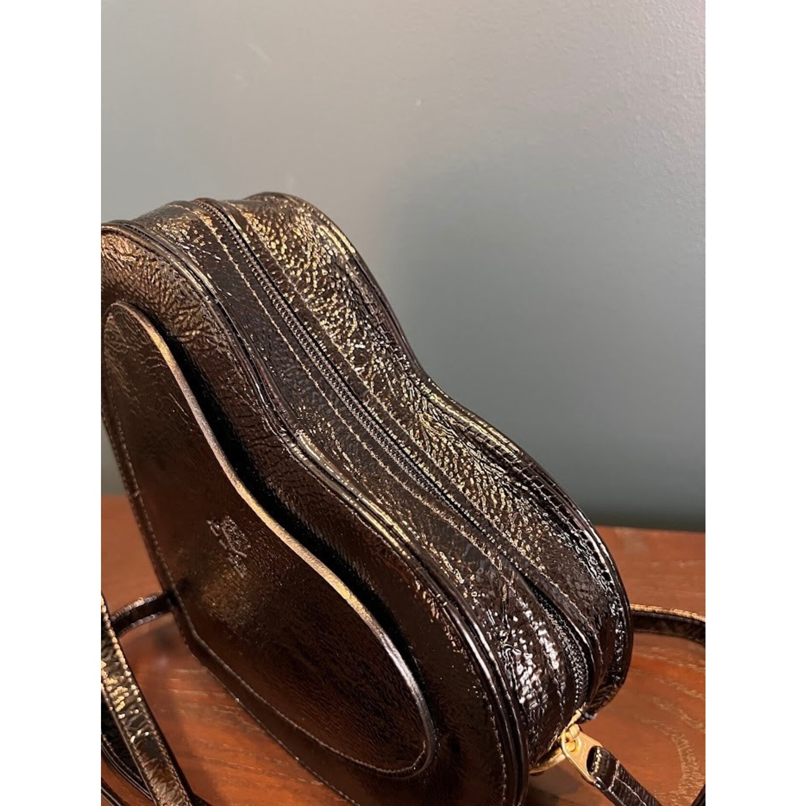 John Cole Cuore Handbag Heart Patent Leather
