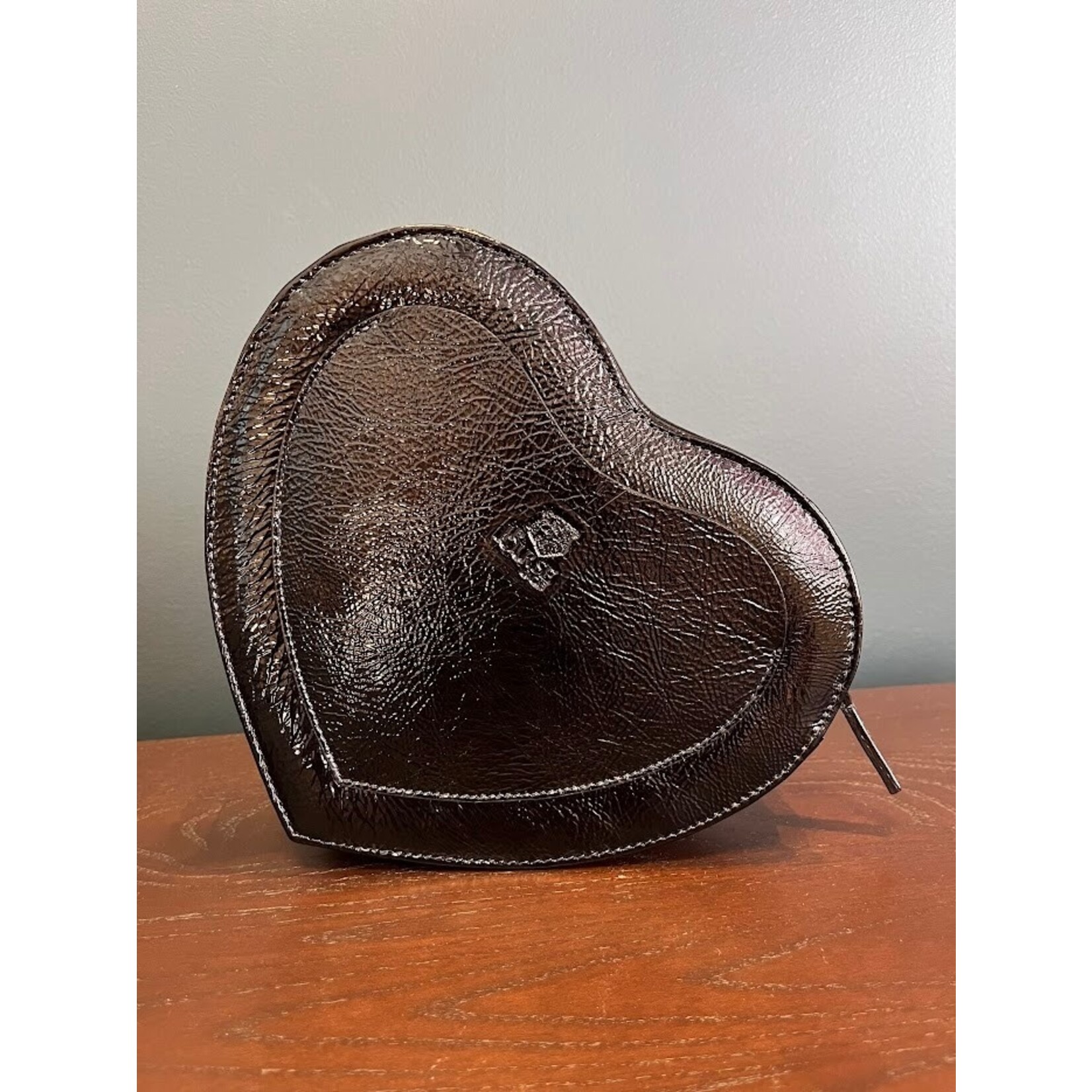 John Cole Cuore Handbag Heart Patent Leather