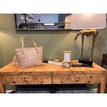 John Cole Santhia Crocodile Tote Handbag Beige
