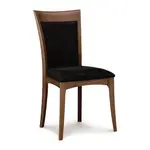 Copeland Morgan Walnut Sidechair Black Leather