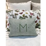 Matouk Monogrammed M Jasper Quilted Boudoir Sham Swiss