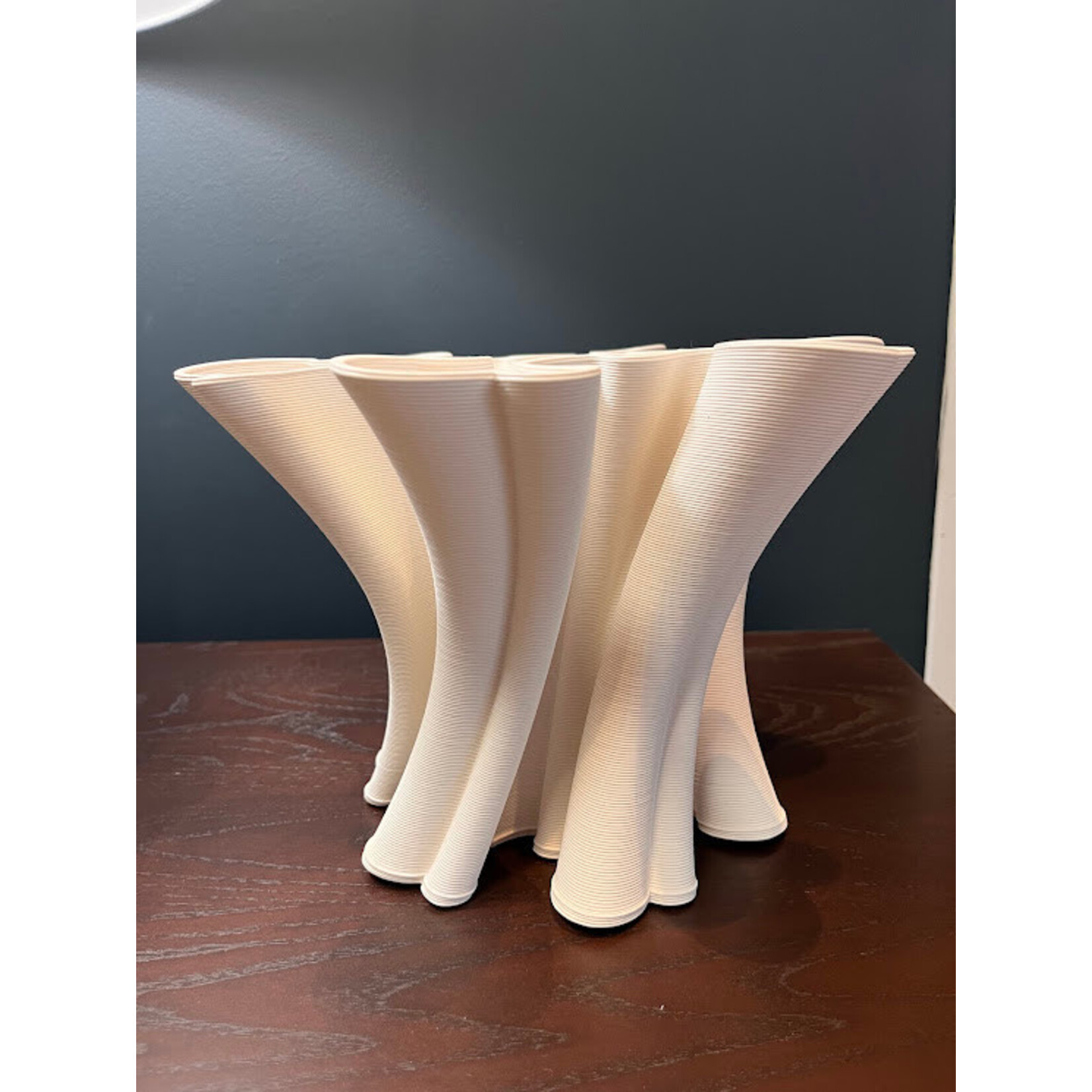 Currey & Company Godet Twist White Vase