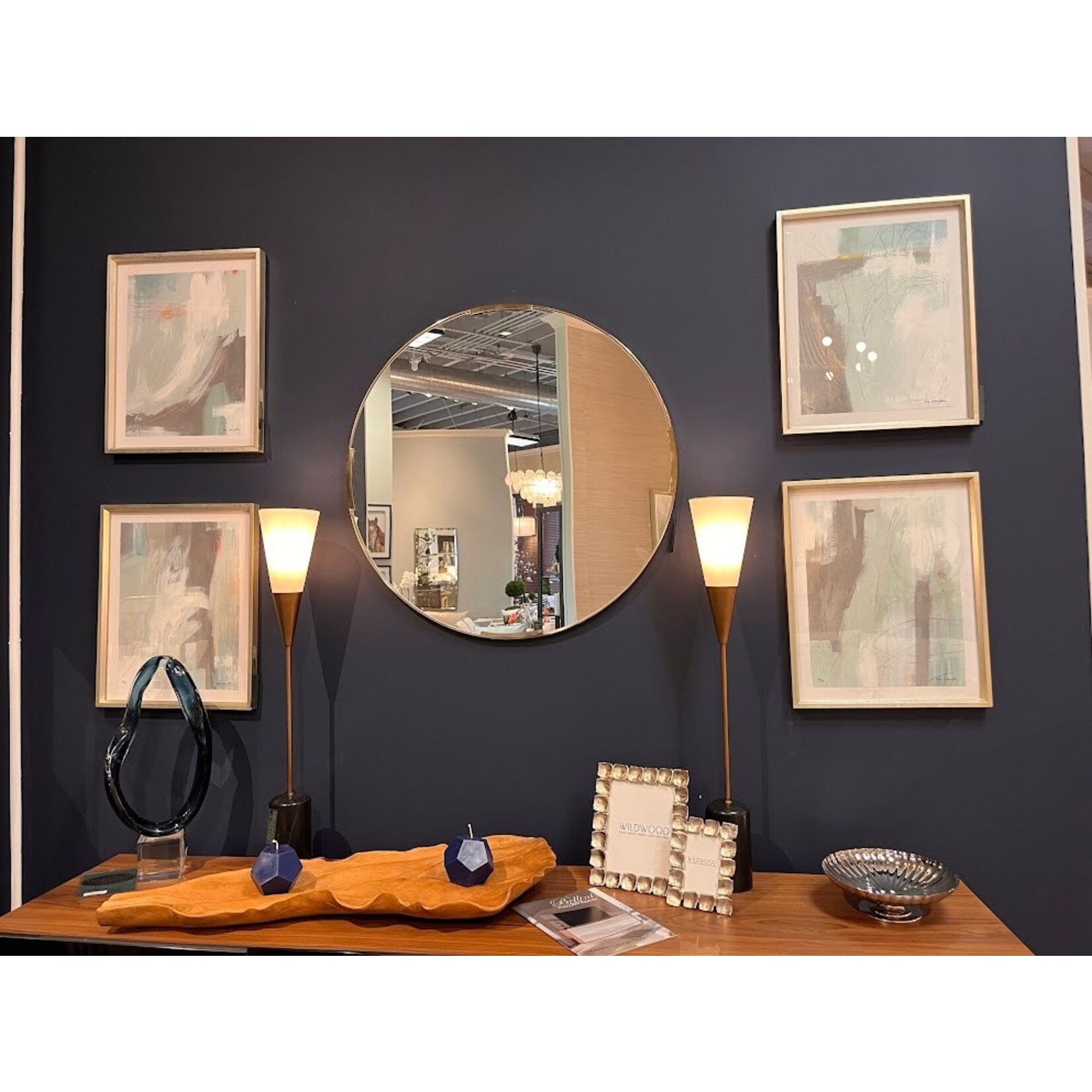 Currey & Company Martini Black Torchiere Table Lamp