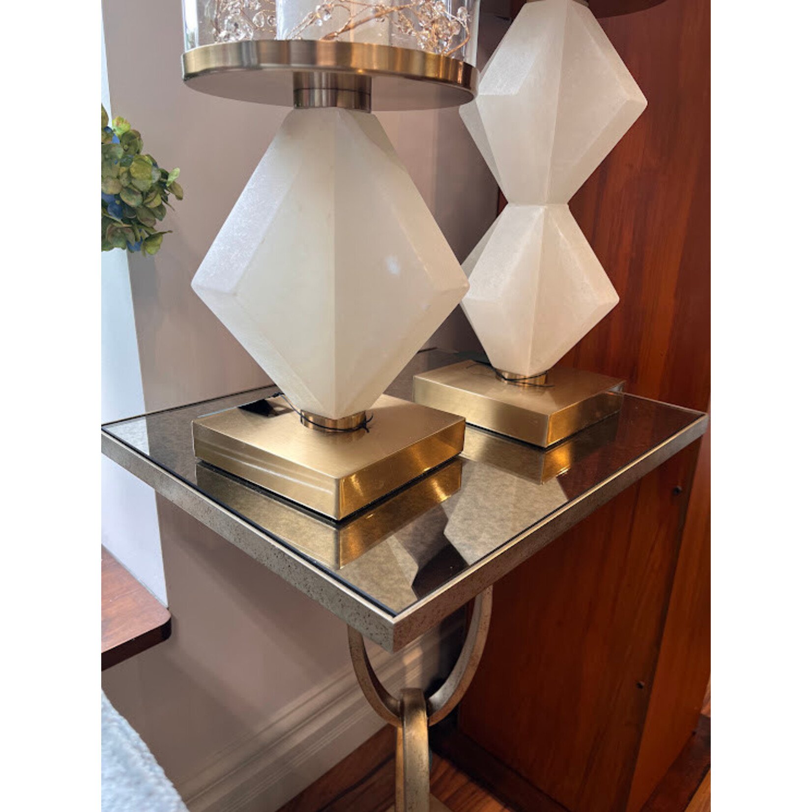 Currey & Company Bangle Accent Table with Mirror Top