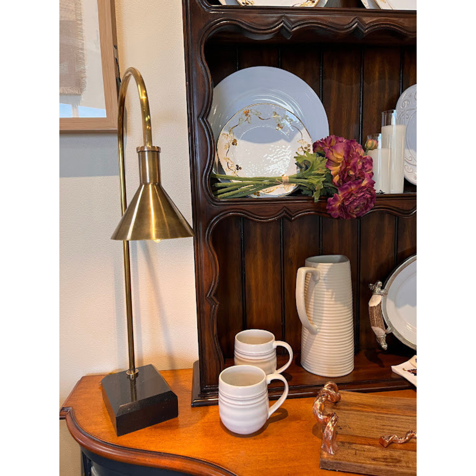 Currey & Company Thayer Brass Desk Lamp