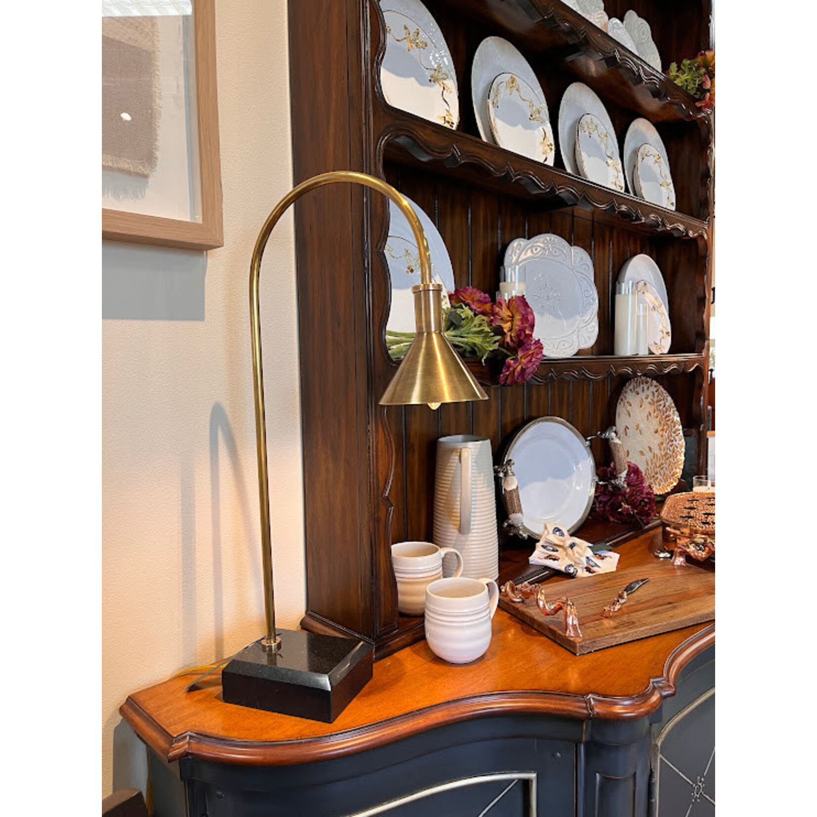 Currey & Company Thayer Brass Desk Lamp
